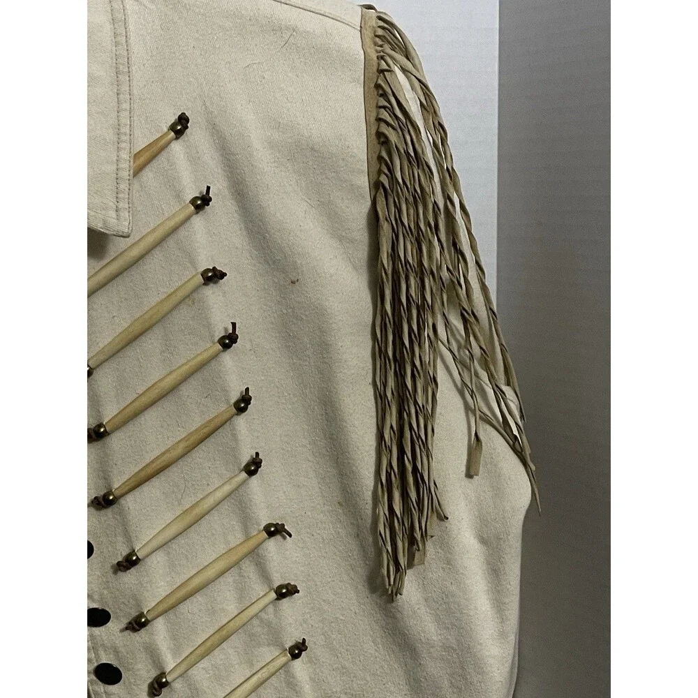 Double D Ranch Western 100 Cotton Bone Detail Fringe Size Medium (Read) - Picture 3 of 7
